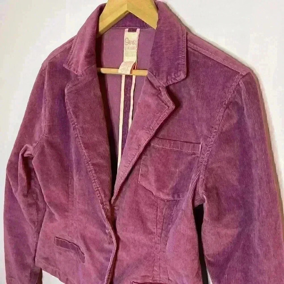Vintage STAR Blue Jeans Pure Indigo Corduroy Pink Jacket Womens Med Retro - Picture 3 of 13